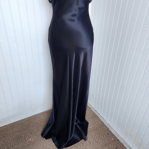 Blondie and Me Evening by Linda Bernell Black Halter Cocktail Prom Dress 11/12 - Picture 4 of 13